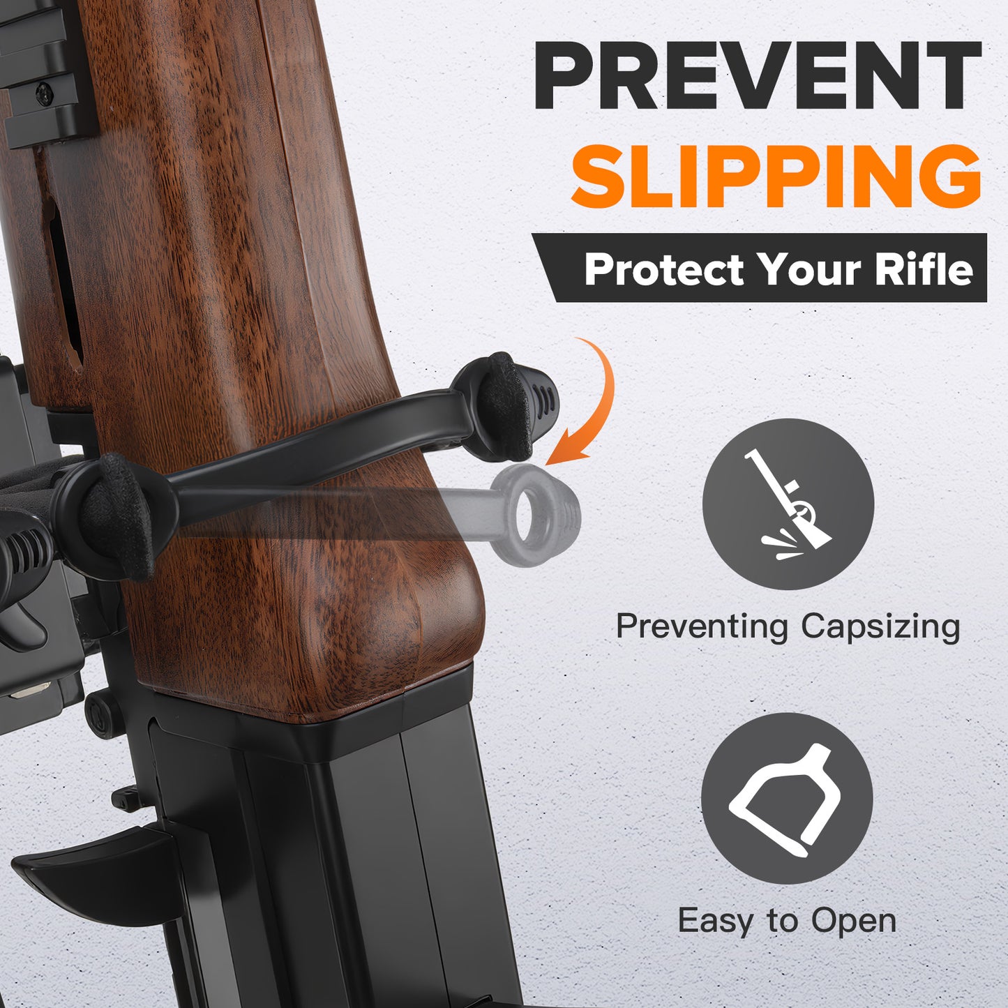 Gun Rack,Wall Mount Rifle Racks,Heavy Duty Steel Gun Rack for Wall, Adjustable 1/3/4/6/8/12 Slot Gun Display Holder Gun Stand