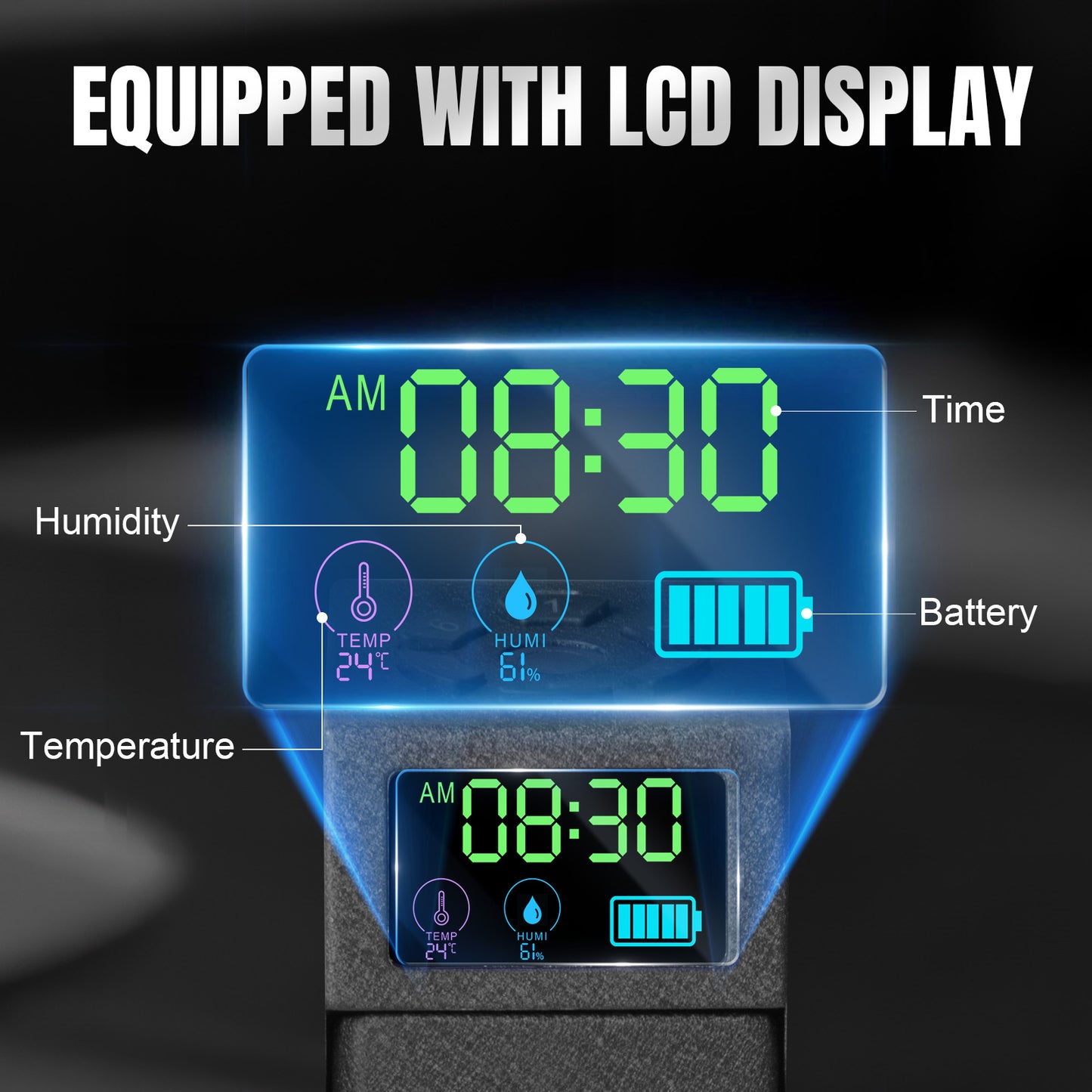 Caja fuerte biométrica para pistolas de pared MUTAK con pantalla LCD, acceso rápido a la caja de huellas dactilares, teclado digital y cerradura con llave