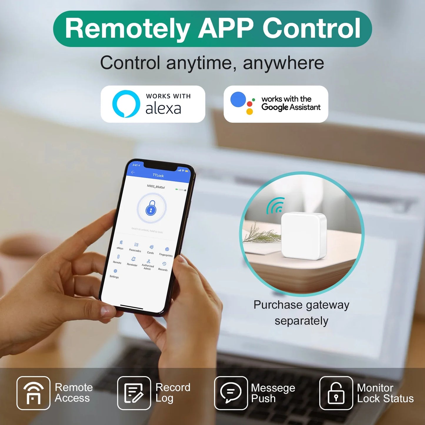 Mutak Smart Door Lock featuring Keypad and Fingerprint - High-Quality Entry Locks - Electronic Keypad Smart Deadbolt - Biometric Smart Digital Door Lock with Code