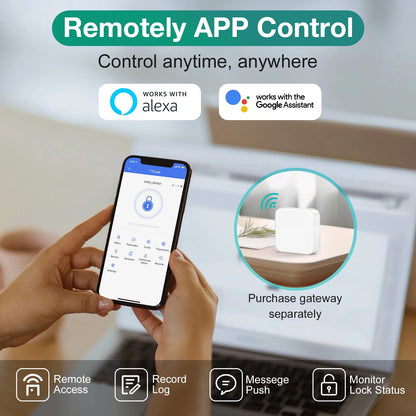 Mutak Smart Door Lock featuring Keypad and Fingerprint - High-Quality Entry Locks - Electronic Keypad Smart Deadbolt - Biometric Smart Digital Door Lock with Code